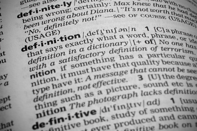 a close up of a dictionary.