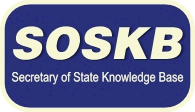 A blue rectangular logo displaying ‘SOSKB’ and ‘Secretary of State Knowledge Base’.