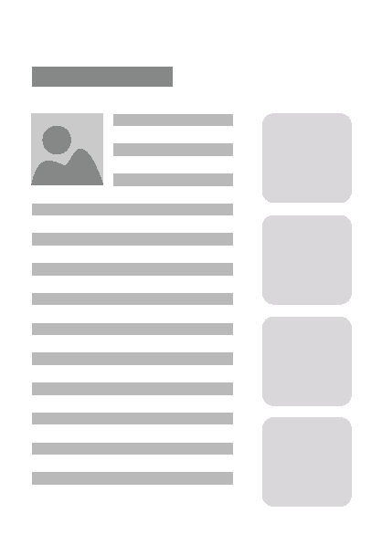 A simplified webpage layout