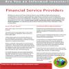 Are You an Informed Investor? Financial Service Providers booklet