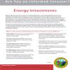 Are You an Informed Investor? Energy Investments booklet